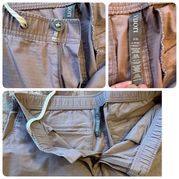 Vuori Women Ripstop Light Terracota Active Pants Size XL Drawstring and Zipper - Picture 5 of 13